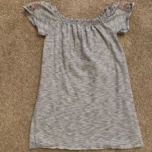 Abercrombie kids blue and white striped dress
